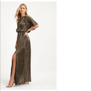 VICI — STUDIO 54 METALLIC MAXI DRESS - GOLD
